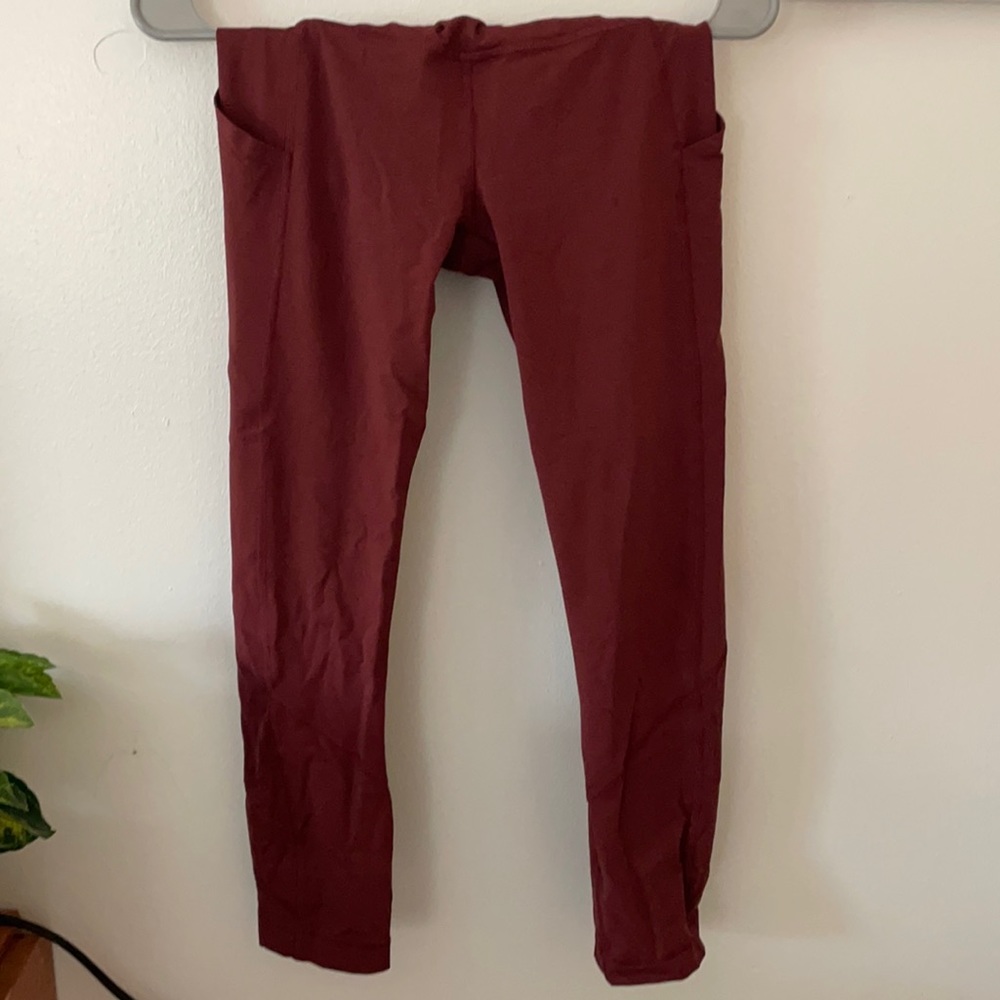 Lululemon Cropped Red Leggings